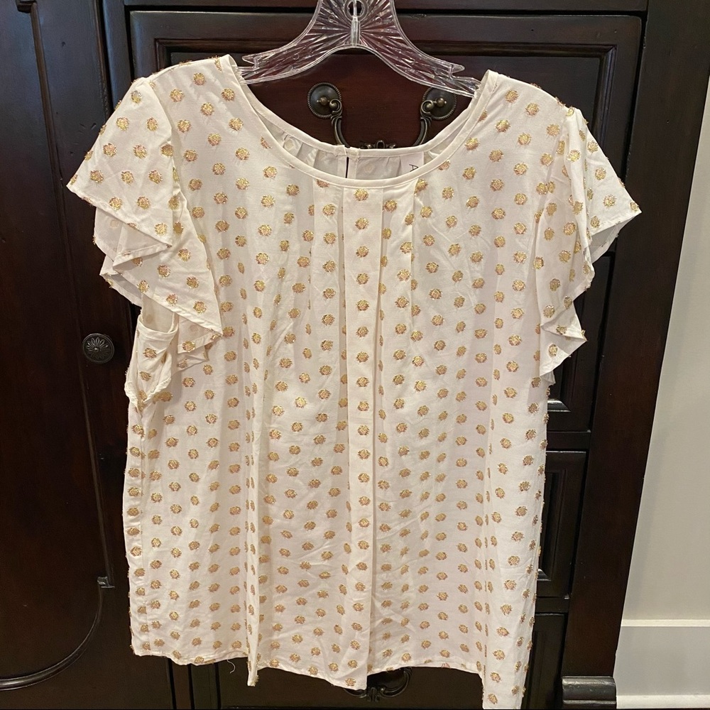 Anthropology Aria shimmer blouse M